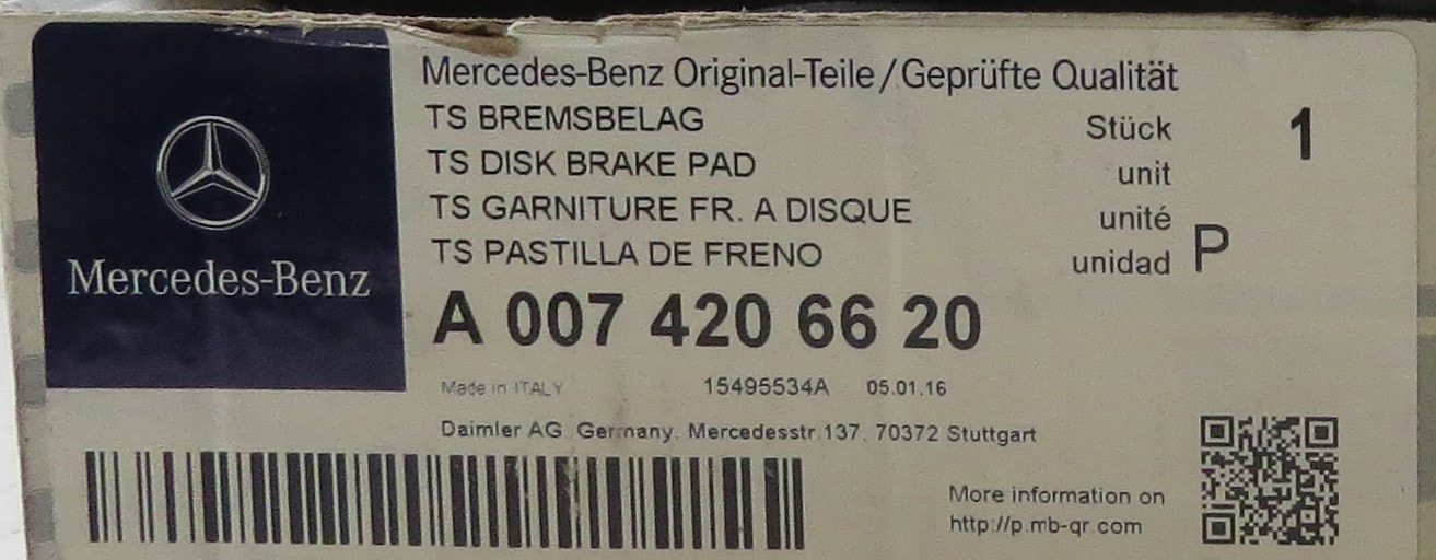 Details about   Front Semi-Metallic Brake Pads Set Mercedes-Benz GLK350 GLK250